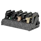 QUEENLINK Pistol Rack for Gun Safe, Handgun Rack Pistol Stand Holder, Gun Storage Organizer, Soft Felt, Scratch Resistance, Anti-Slip Gun Cabinet Accessories, 6 Slots