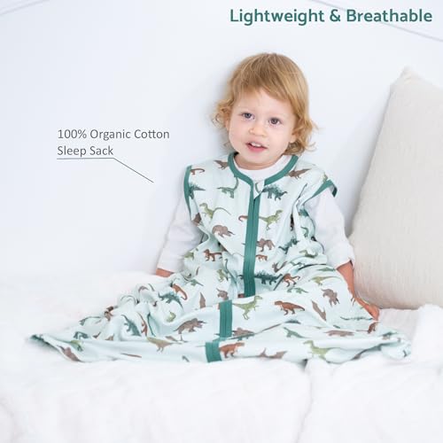 Image of LollyBanks Sleep Sack, 100% Cotton Neutral Baby Sacks, 0.5 TOG Sleep Sacks Lightweight with 2-Way Zipper