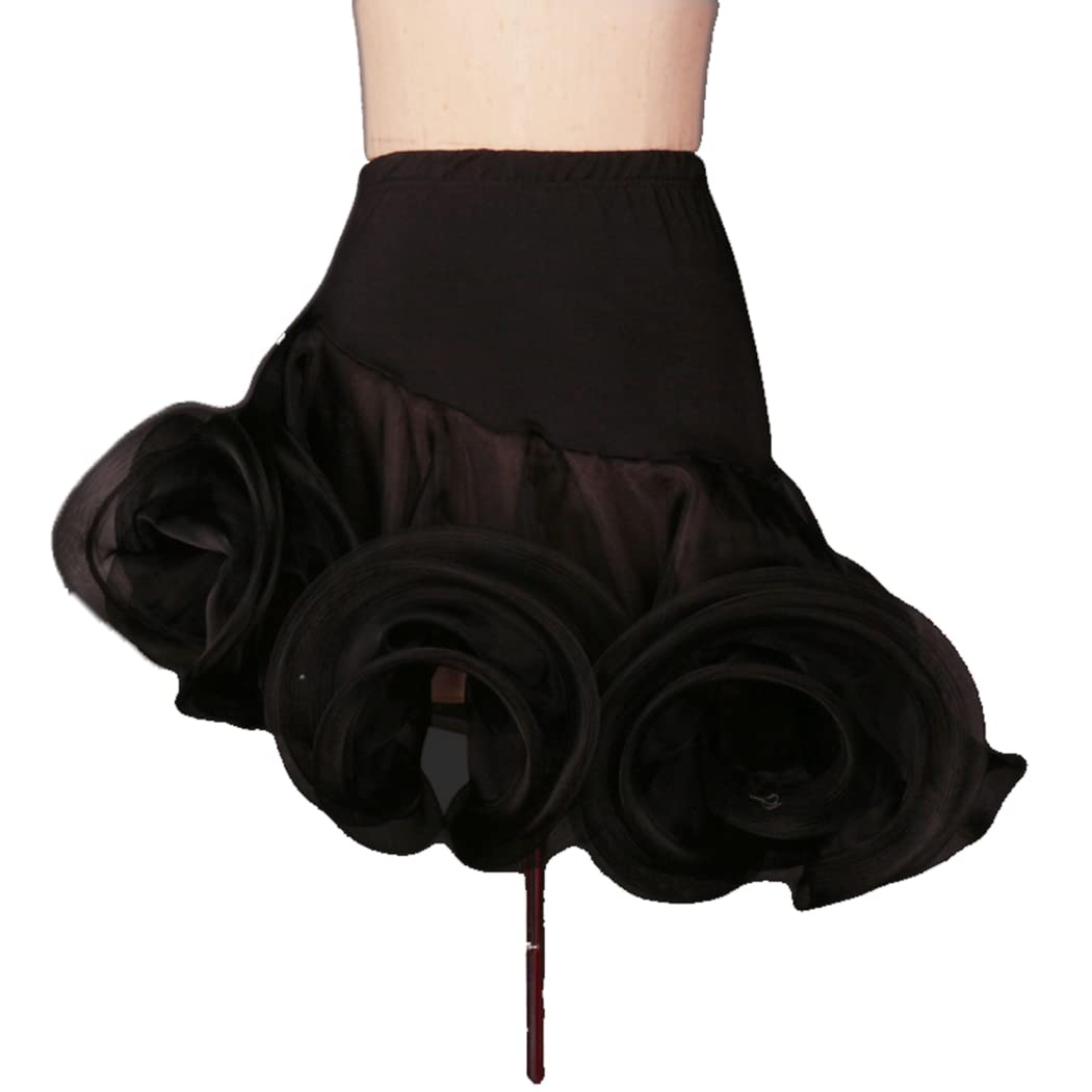 Kobietowa spódnica kobiet pod sukienką pod sukienką Waltz Ballroom Dancing Mini Petticoat Spódnica Łacińska cha cha taniec asymetryczny elastyczny tiulowa spódnica cosplay cosplay