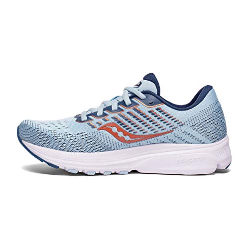 Saucony Women's Ride 13, Sky/Storm, 5.5 Medium