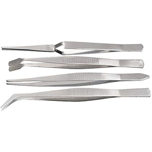 SPARTAStainless Steel Tweezers, 4 Pieces (9148455)