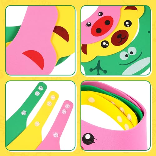 Image of NUOBESTY Kids Shampoo Kids Shampoo 3 Pieces Baby Shower Bathing Cap Cartoon Frog Pig Shampoo Bath Caps Soft Adjustable Bathing Bath Cap for Toddler Children Newborn Hat Newborn Hat
