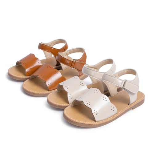 Image of Boys Girls Sandals Open Toe Breathable Princess Non-Slip Flats Summer Beach Lightweight Rubber Sole Sandals (Toddler /Little Kid)