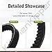 KitchenKipper 20343 Drive Belt Compatible with Earthquake 20015 Tiller Cultivator 99cc Engine 20015 25780 24734 22662 35310 35053 (12 X 728 Type 4L Tooth HA)