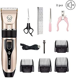 Showlovein Dog Clippers Pet Grooming Clipper Kits Dog Nail Clippers Low Noise Rechargeable