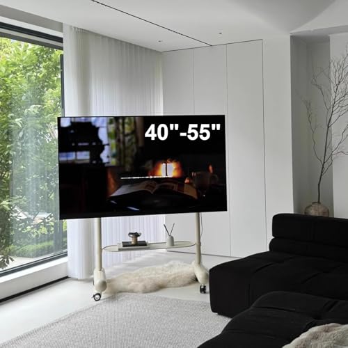 Soporte móvil para TV de 40-55 pulgadas con ruedas y ajuste de altura miniatura 2