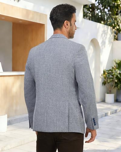 Blazer Homme Veste De Costume Regular Fit Casual Business Formel Bleu L – vue 4