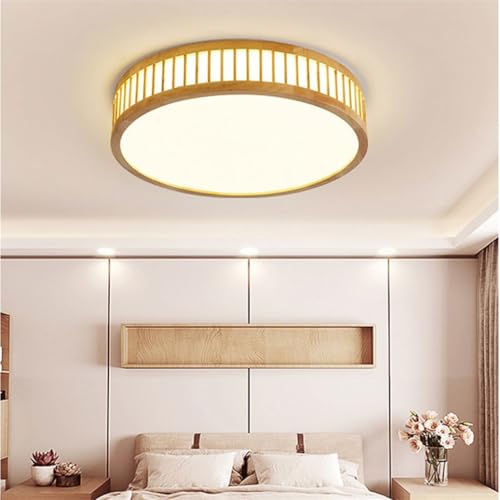 Plafonnier LED bois minimaliste et acrylique haute qualité épurée