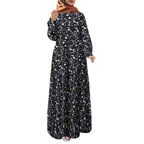Robe d'été à manches longues imprimée protégeant du soleil avec confort fluide