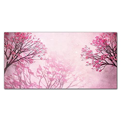 Tableau en verre acrylique 100x50cm Fleurs d'arbres pour salon