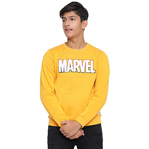 Image of Li'l Tomatoes Boys Marvel Fleece Sweatshirt | 100% Fleece Winter Pullover | Graphic Print Casual Wear | 7-16 Years