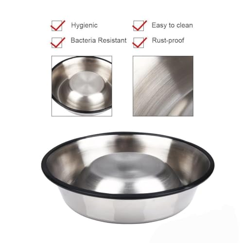 Image of Stainless Steel Paw Bone Printed Bowl for Dogs, Cats & Any Pets - 150ml - 2600ml Non-Skid Rubber Bottom Food /Water Bowl I Non-Toxic & 100% Safe for Pets (450ml)