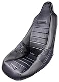 JEGS 702000 Pro High Back Custom Seat Cover Black with Faux Carbon Fiber Trim