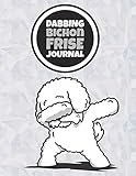  Dabbing Bichon Frise Journal: 120 Lined Pages Notebook, Journal, Diary, Composition Book, Sketchbook (8.5x11) For Kids, Bichon Frise Dog Lover Gift