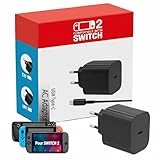 ⚡【Large Compatibilité】Ce bloc d'alimentation est conçu pour les contrôleurs Switch2/1/OLED/Lite/station d'accueil TV/Steam Deck/Switch Pro/PS5 Controller/Xbox Elite Series controller, garantissant une compatibilité avec divers appareils, vous permettant de charger sans souci où que vous soyez. Ce chargeur nintendo switch 2, livré avec l'adaptateur secteur Switch 2, répond aux mêmes exigences que le chargeur switch 2 nintendo officiel, de sorte que son chargeur switch 2 inclus alimente tous vos équipements en toute simplicité.