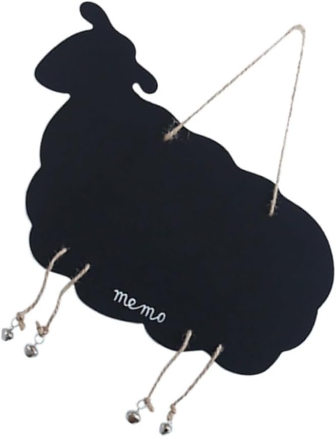 Wooden Double Sided Hanging Sheep Blackboard Wall Decor Sign