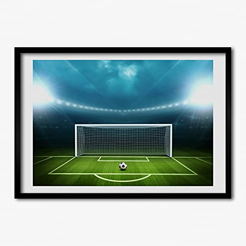 Cadre de peinture 70x50 cm pour salon motif Stade Tulup déco murale en bois