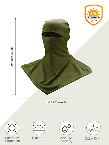 Image of SATINIOR 3 Piece Balaclava Face Cover Sun Protection Neck Cover Summer Balaclava for Men Women Outdoor Sports UV Protector