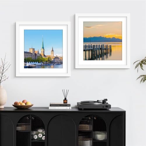Image of Picrit 20x20 White Picture Frame, Poster Frame for Wall, 3 Pack