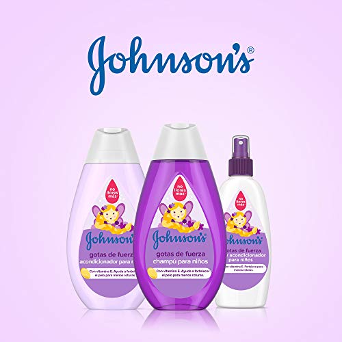 Miniatura 6 de Johnson S Spray Acondicionador Para Niños Gotas De Fuerza, Acondicionador Para Pelo Que Potencia La Fortaleza Natural Del Cabello De Tu Bebé, Sin Aclarado, 1 X 200 Ml