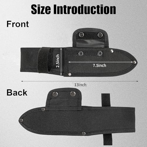 Oxford Chef Knife Sheaths, Universal Knife Scabbards, Black, 8x2 Inch