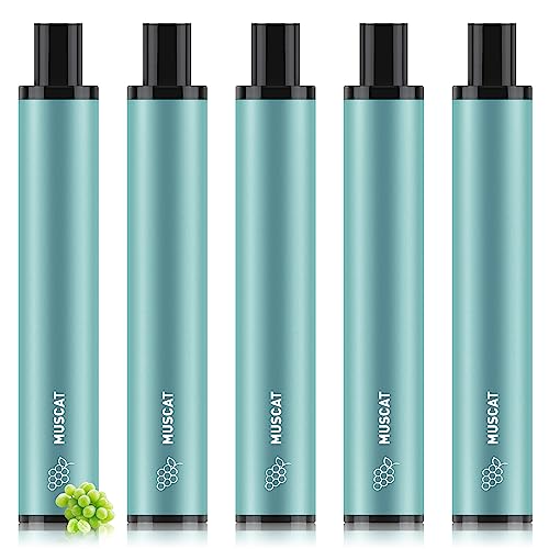 電子タバコ使い捨て VAPE マスカット風味 7500回吸引可能 ベイプ 爆煙 水蒸気タバコ 禁煙パイポ ニコチンゼロ 5本セット DBL STICK PLUS