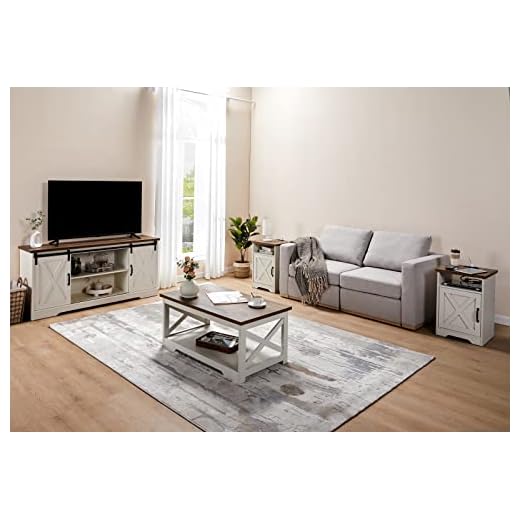 AMERLIFE 4-Piece Farmhouse Living Room Set