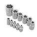 IWOWHERO 11pcs Spline Socket Set Car Star Socket Hexagonal Plum Socket Car Outlet Metric Drill Bits Car Kit Star Socket Plum Blossom Socket Wrench Screwdriver Wrench Socket Pattern