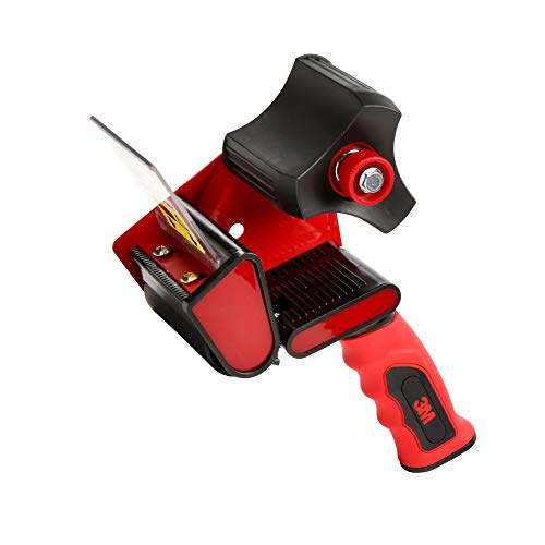 Scotch Box Sealing Tape Dispenser HR83, Portable, Hand-Held, High-Impact Plastic, 3 in, 6/Case, Red/Black, 7.62 cm