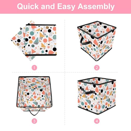 Boîte de rangement pliable géométrique pour placard et chambre - 7