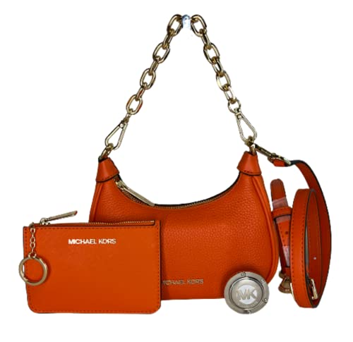 Michael Kors Cora Mini Zip Pouchette Crossbody Bundle with Zip Coin Wallet...