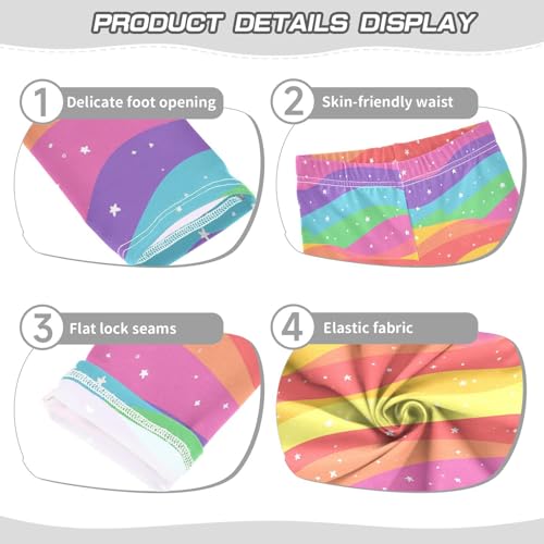 KLL LGBT Glitter Rainbow Pride Flag Little Girls Cotton Leggings Fashion Full Length Activewear Running3