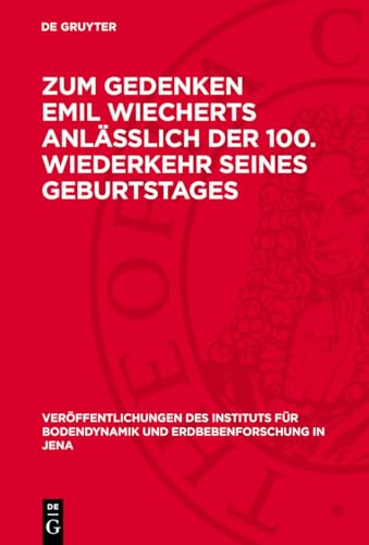 Zum Gedenken Emil Wiecherts Anlässlich Der 100. Wiederkehr Seines Geburtstages