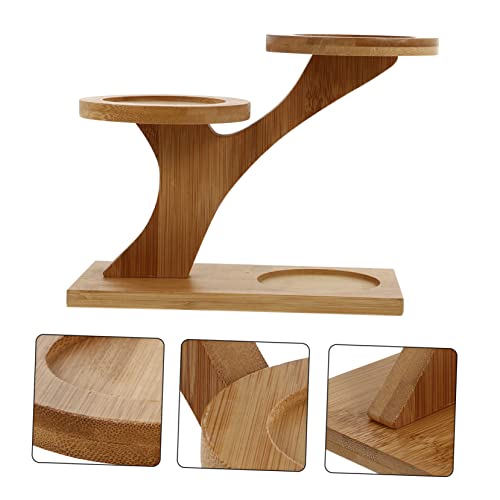 Estante de mesa para ganar espacio en escritorios pequeños con diseño de madera 5