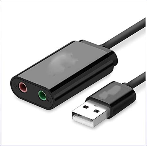 USB-Soundkarte, EIN externes 3,5-mm-USB-Adapter USB-Mikrofon-Lautsprecher-Audio-Schnittstelle für PS4 Pro Computer