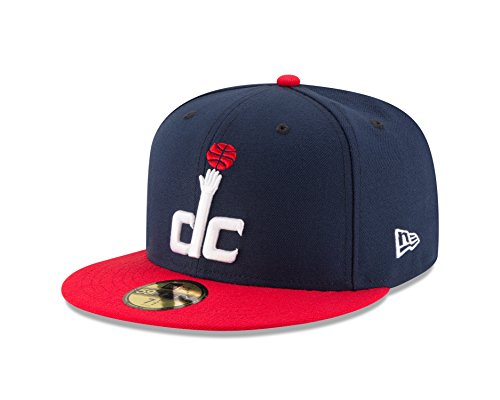NBA Washington Wizards Men's 2-Tone 59FIFTY Fitted Cap, 6 7/8, Navy
