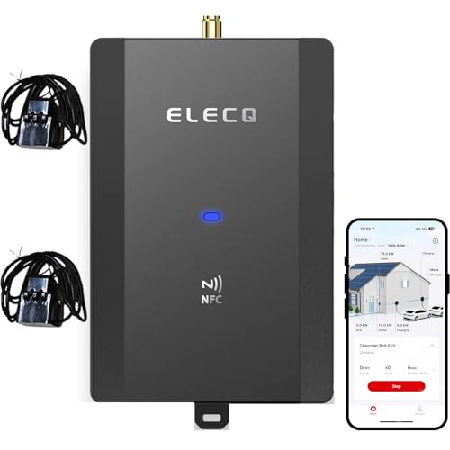 ELECQ Power Monitor con 2 CT | Monitor de Potencia para monofásico | Permite la Carga Solar fotovoltaica y la gestión Activa de la Carga | Solo Funciona con la estación de Carga Home wallbox