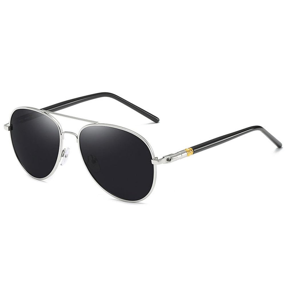 2024 modne okulary przeciwsłoneczne pilotki dla mężczyzn spolaryzowane fotochromowe okulary do jazdy dziennej damskie gogle kameleonowe unisex, C3 srebrne