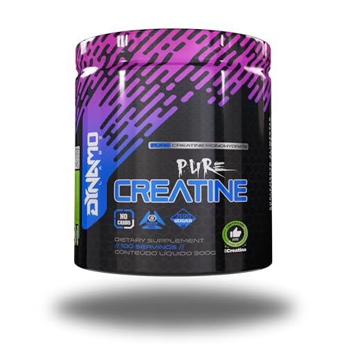 Creatina 100% Pura com QR Code e Laudo 100% Pura Dynamo Labz (300...