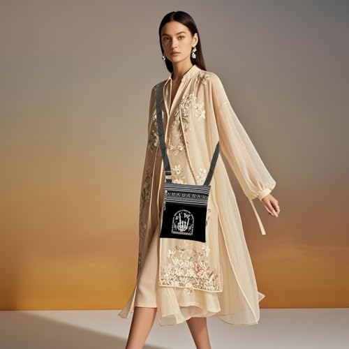 Skeleton Rock Hand Print Woman Crossbody Bag Adjustable Man Shoulder Bag with Zipper Edgy Gift for Concert Nights Unisex Birthdays Outdoor Travel Messenger Bags4