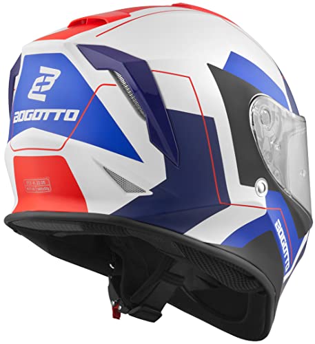 Bogotto V151 Sacro Casco (White/Blue/Red,S)
