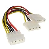 Interne PC 4 Broches Alimentation Diviseur 2 Voies câble LP4 Molex 1 Vers 2 Cordon 15 cm [2 Way]