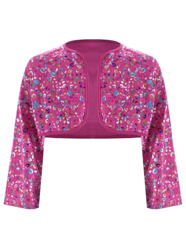 Kids Girls Long Sleeve Bolero Cardigan Shrug Cropped Coats Outerwear