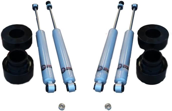 Freedom Offroad Kit de elevación de 2 pulgadas con amortiguadores compatible con Jeep Grand Cherokee 1999-2004