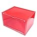 Toyvian Caja de almacenamiento apilable para zapatos, organizador de zapatos, caja de zapatillas, contenedor para debajo de la cama, armario, cochera, entrada, rojo, 36 x 28 x 22 cm