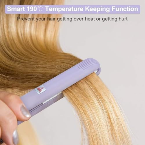 Mini plancha cerámica púrpura para cabello corto miniatura 3
