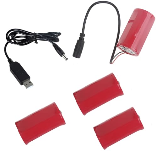 Rdxanc USB a 6 V LR20 D eliminadores de batería adaptador de fuente de alimentación de batería para lámparas de escritorio herramientas electrónica inalámbrica
