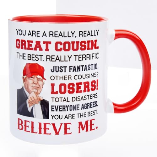 Donavibe Cousin Mug 11Oz, Gifts for Women, Mother's Day Christmas Birthday, Best Cousin Ever Ceramic...