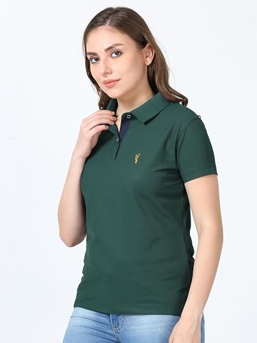 Image of STELLERS Women's Premium Polo T-Shirt, Regular Fit | Odour Resistant | Wrinkle Free | Quick Dry | Stretchable | Lightweight | Breathable | Sustainable | Anti-Static | Feather Touch Feel