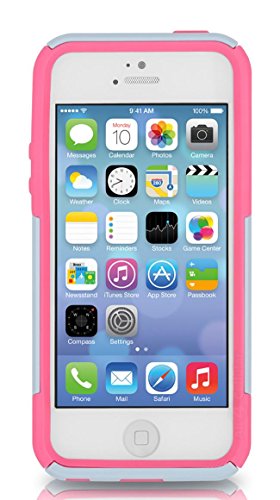 OtterBox Commuter Series Case for iPhone 5/5s/SE - Retail Packaging - Wild Orchid (Powder Grey/Blaze Pink)